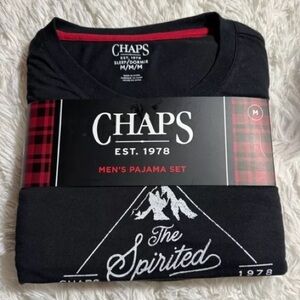 💜MEN'S CHAPS 2 piece PAJAMA SET The spirited Tradition Print